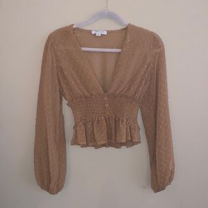 Tan Slightly Crop top